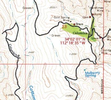 Columbia, Arizona / Off-Road Series - Wide World Maps & MORE! - Map - Adventure iDiaz Maps - Wide World Maps & MORE!