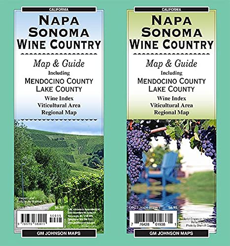 Napa & Sonoma Wineries, California Guide Map - Wide World Maps & MORE!