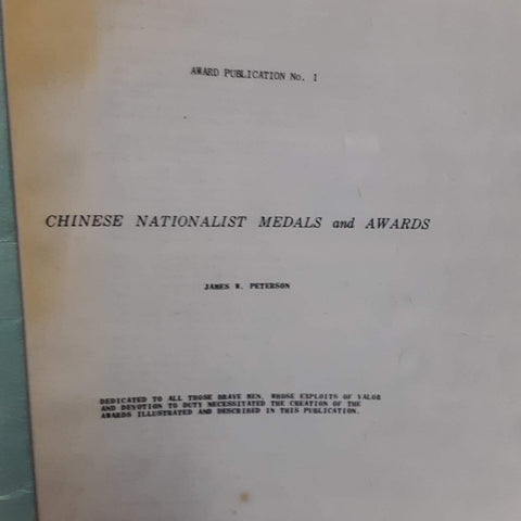 Chinese Nationalist Medals and Awards - Wide World Maps & MORE!