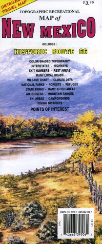 Topographic Recreational Map of New Mexico: Detailed Travel Map - Wide World Maps & MORE! - Book - GTR Mapping - Wide World Maps & MORE!