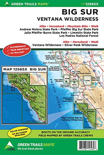 Big Sur Ventana Wilderness, CA No. 1256SX (Green Trails Maps) - Wide World Maps & MORE!