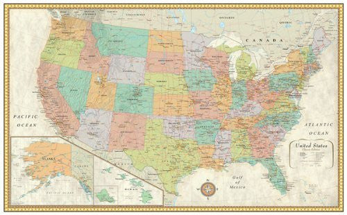 U.S.A. Wall Map (Classic Edition, Large, Dry Erase Laminated) - Wide World Maps & MORE! - Map - Rand McNally - Wide World Maps & MORE!