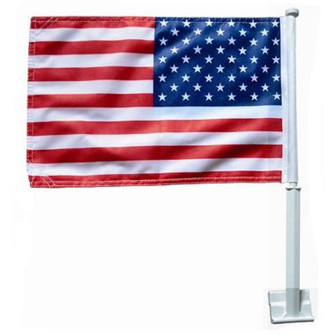 Annin Flagmakers 11-Inch by 14-Inch U.S. Nylon Car Flag and Bracket - Wide World Maps & MORE! - Lawn & Patio - Annin - Wide World Maps & MORE!