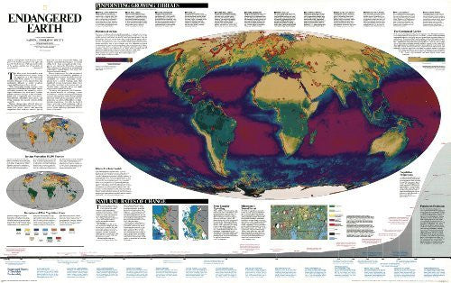 Endangered Earth Wall Map (tubed) (Reference - History & Nature) - Wide World Maps & MORE!