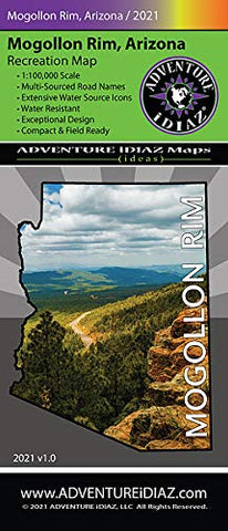 Mogollon Rim Arizona Recreation Map - Wide World Maps & MORE!