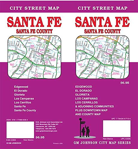 2018 Santa Fe & Santa Fe County New Mexico Street Map - Wide World Maps & MORE!