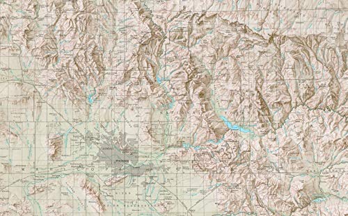 State of Arizona Base Map and Contours Shaded Relief (Paper/Non-Laminated) - Wide World Maps & MORE!