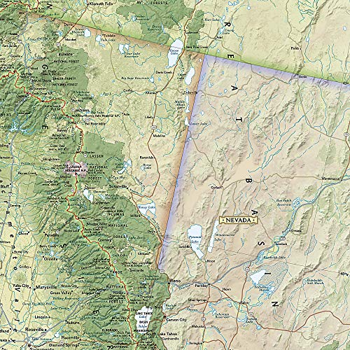 Pacific Crest Trail Wall Map Paper/Non-Laminated in Gift Box (18 × 48 inches National Geographic Reference Map) - Wide World Maps & MORE!