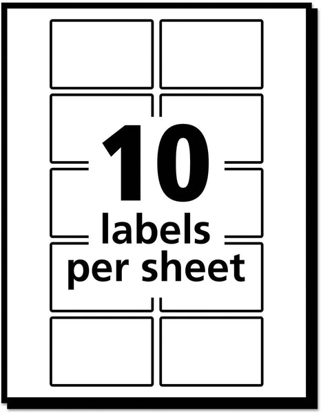 Avery Self-Adhesive Removable Labels, 1 x 1.5 Inches, White, 500 per Pack (05434) - Wide World Maps & MORE! - Office Product - AVERY - Wide World Maps & MORE!