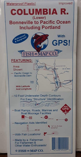Columbia Rvr Bonnevl-Pac - Wide World Maps & MORE! - Single Detail Page Misc - Fish-N-Map - Wide World Maps & MORE!