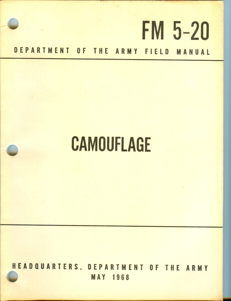 FM 5-20 Camouflage [Paperback] Unstated - Wide World Maps & MORE!