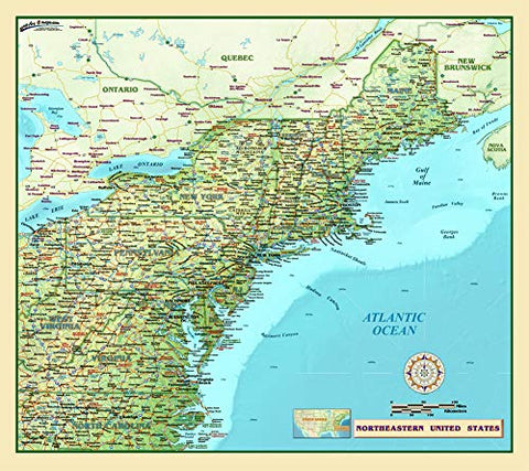Northeastern United States Jumbo-Size Wall Map - Wide World Maps & MORE! - Book - Wide World Maps & MORE! - Wide World Maps & MORE!