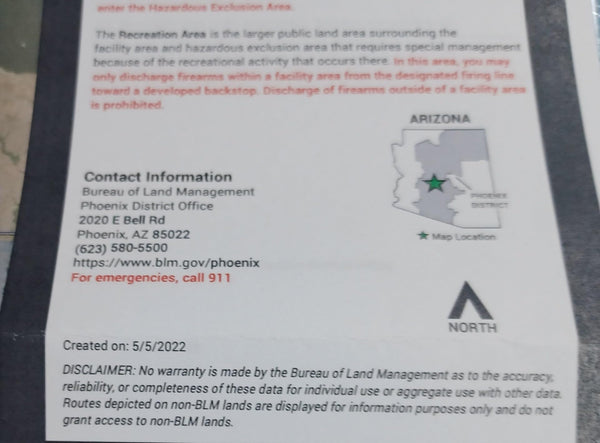 Recreational SHOOTING SPORTS Sites near Phoenix, Arizona [Map] Public Lands Group - Wide World Maps & MORE!