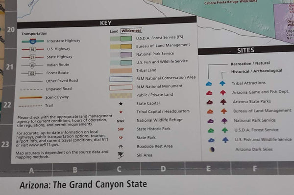 Arizona Recreation and Historical Sites Map - Laminated - Wide World Maps & MORE! - Book - Wide World Maps & MORE! - Wide World Maps & MORE!