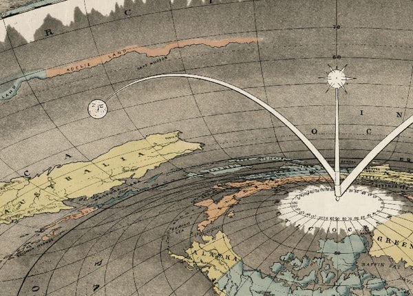 Ferguson's Map of the Square and Stationary Earth 1893 (Flat Earth Map) - Wide World Maps & MORE!