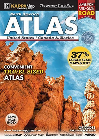 2016 North America Mid-Size Large Print Road Atlas - Wide World Maps & MORE! - Book - Wide World Maps & MORE! - Wide World Maps & MORE!