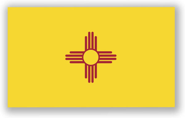 2-Pack New Mexico State Flag Decal Stickers | Official Flag of New Mexico Stickers | 5-Inches by 3-Inches | Premium Quality Vinyl | PD337 - Wide World Maps & MORE!