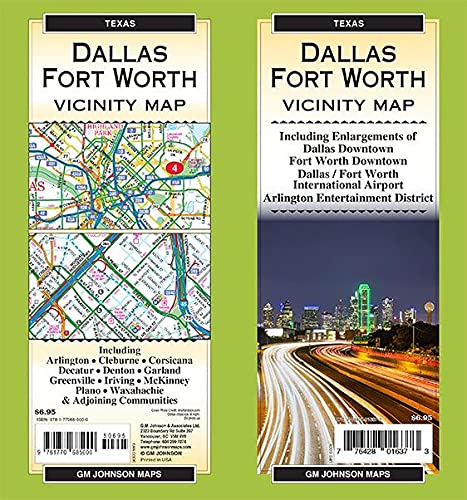 Dallas / Fort Worth & Vicinity, Texas Regional Map [Map] GM Johnson - Wide World Maps & MORE!