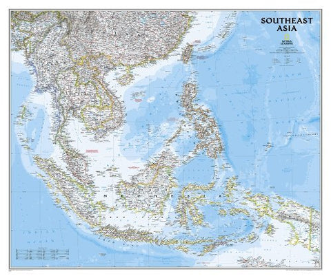 Southeast Asia Classic Reference Wall Map (Satin Laminated) - Wide World Maps & MORE!