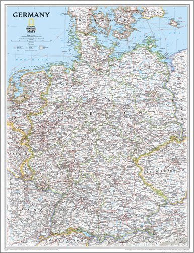 Germany Classic Wall Map Map Type: Laminated (24" x 30") - Wide World Maps & MORE!