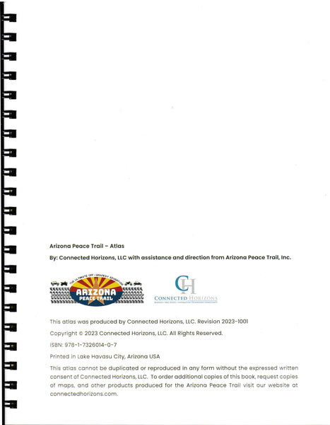 Arizona Peace Trail Atlas 2nd Edition (Updated Edition!) [Spiral-bound] Connected Horizons LLC and Arizona Peace Trail Inc. - Wide World Maps & MORE!