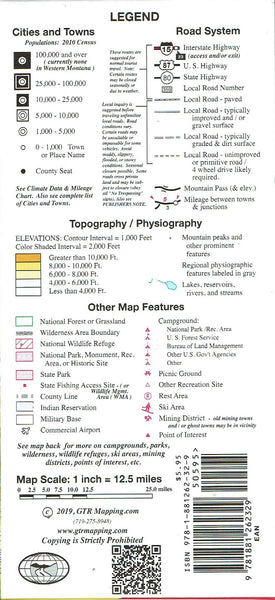 Topographic Recreational Map of Western Montana - Wide World Maps & MORE! - Map - GTR Mapping - Wide World Maps & MORE!