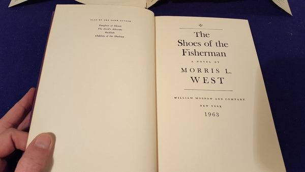 1963 The SHOES of the FISHERMAN Hardcover Book by MORRIS WEST 3rd Printing [Hardcover] - Wide World Maps & MORE!