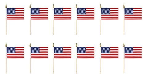 Beistle 50980 12-Pack American Rayon Flag, 4-Inch by 6-Inch - Wide World Maps & MORE! - Kitchen - Beistle - Wide World Maps & MORE!