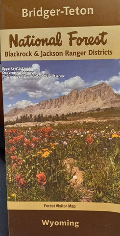 Bridger-Teton Blackrock and Jackson Ranger Districts National Forest Map - Wide World Maps & MORE!
