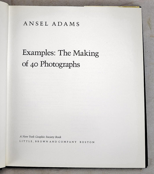 Examples: The Making of 40 Photographs Adams, Ansel - Wide World Maps & MORE!