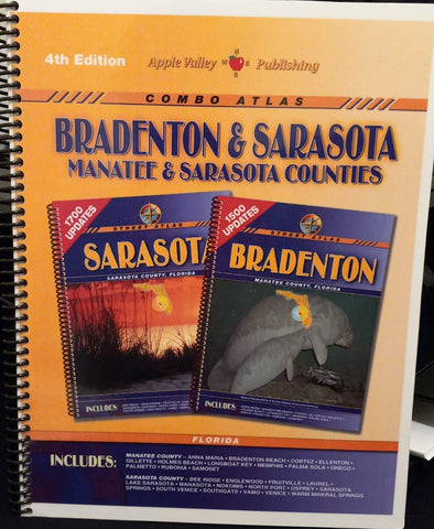 Bradenton, Sarasota and Manatte Counties Florida Combo Atlas (4th Edition) - Wide World Maps & MORE!