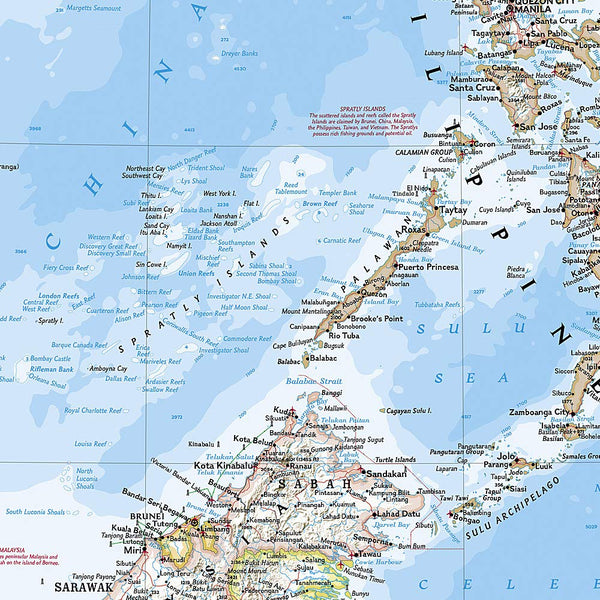 National Geographic: Southeast Asia Classic Wall Map - Paper/Non-Laminated (38 × 32 inches) (National Geographic Reference Map) - Wide World Maps & MORE! - Map - National Geographic Maps - Wide World Maps & MORE!