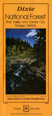 Dixie National Forest: Pine Valley and Cedar City Ranger Districts (America's Great Outdoors, 23.45.407.04/95C) - Wide World Maps & MORE! - Book - Wide World Maps & MORE! - Wide World Maps & MORE!