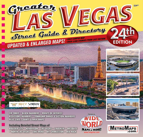 Greater Las Vegas Street Guide & Directory 24th Edition - Wide World Maps & MORE!