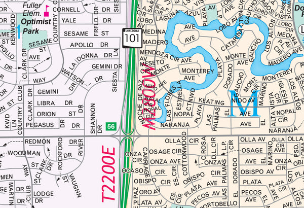 Tempe - Chandler Corridor Dry Erase Laminated - Wide World Maps & MORE! - Map - Wide World Maps & MORE! - Wide World Maps & MORE!