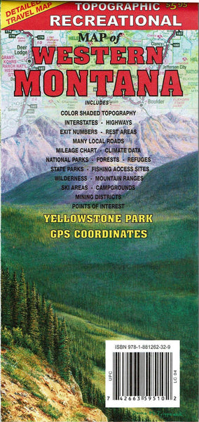 Topographic Recreational Map of Western Montana - Wide World Maps & MORE! - Map - GTR Mapping - Wide World Maps & MORE!