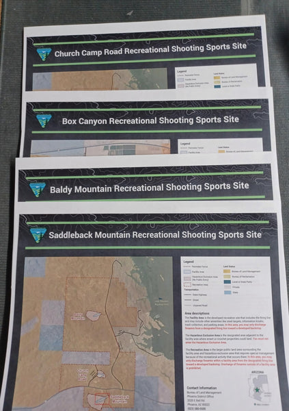 Recreational SHOOTING SPORTS Sites near Phoenix, Arizona [Map] Public Lands Group - Wide World Maps & MORE!