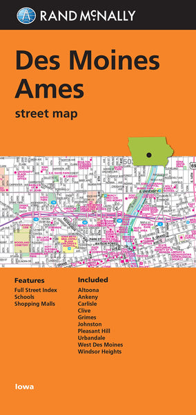 Folded Map: Des Moines and Ames Street Map (Rand Mcmally) - Wide World Maps & MORE! - Book - Wide World Maps & MORE! - Wide World Maps & MORE!