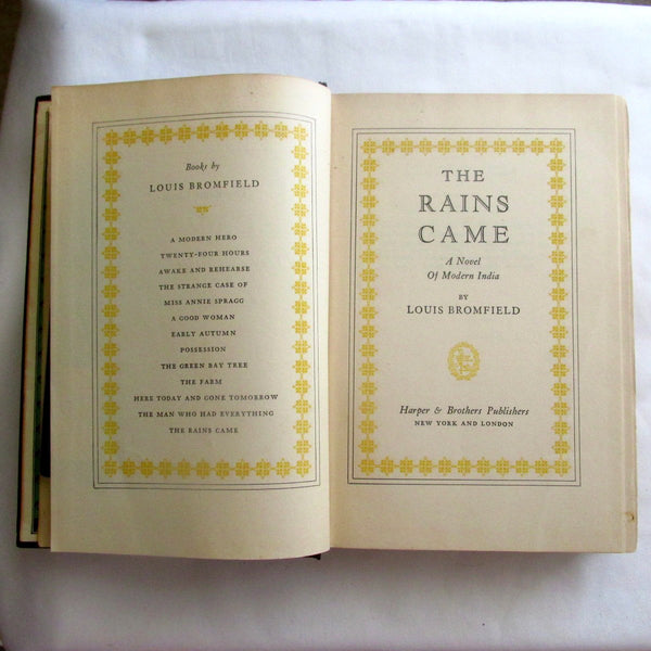 Rains Came a Novel of Modern India by Louis Bromfield (1937-06-07) [Hardcover] Louis Bromfield - Wide World Maps & MORE!