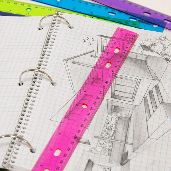 Geometry Ruler Combination Sets w/ Compass (5-Piece) - Wide World Maps & MORE!