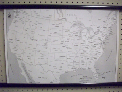 Map of the United States Greyscale Desktop Map Paper/Non-Laminated - Wide World Maps & MORE! - Map - Wide World Maps & MORE! - Wide World Maps & MORE!