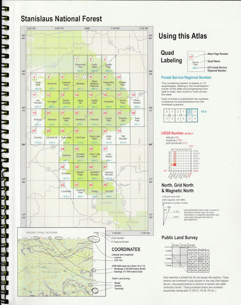 Stanislaus National Forest Atlas (7?' Quadrangle Topographic Maps) [Spiral-bound] National Forest Service - Wide World Maps & MORE!