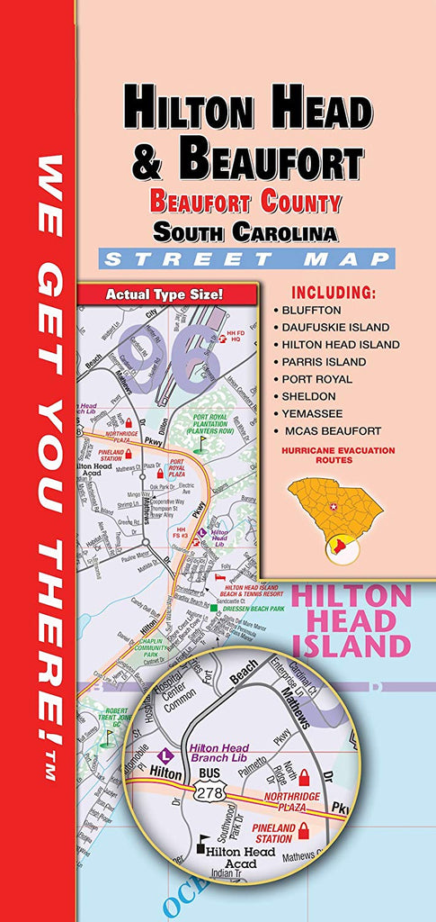 Hilton Head/Beaufort County SC Fold Map - Wide World Maps & MORE! - Office Product - Apple Valley Publishing - Wide World Maps & MORE!