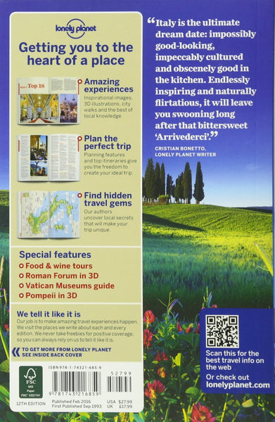 Lonely Planet Italy (Travel Guide) - Wide World Maps & MORE! - Book - Lonely Planet - Wide World Maps & MORE!