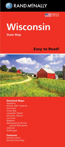 Rand McNally Easy To Read: Wisconsin State Map [Map] Rand McNally - Wide World Maps & MORE!