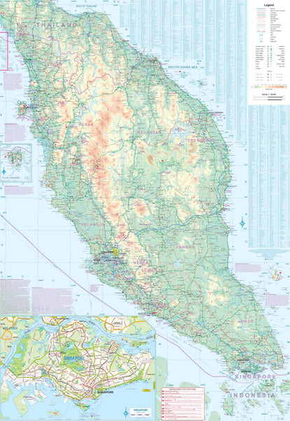 Kuala Lumpur & Malay Peninsula Travel Reference Map - Wide World Maps & MORE! - Book - Wide World Maps & MORE! - Wide World Maps & MORE!