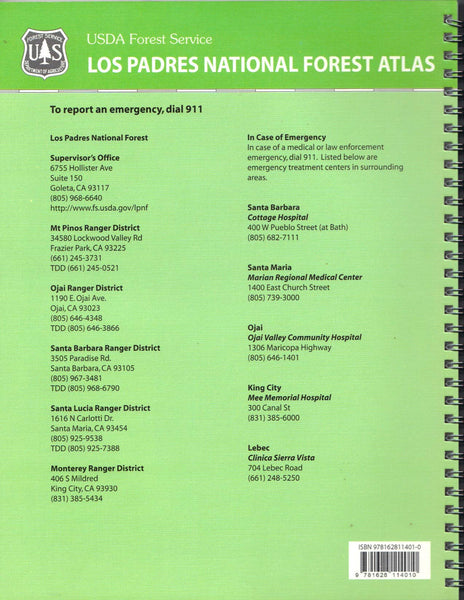 Los Padres National Forest Atlas - Wide World Maps & MORE! - Map - United States Department of Agriculture - Wide World Maps & MORE!