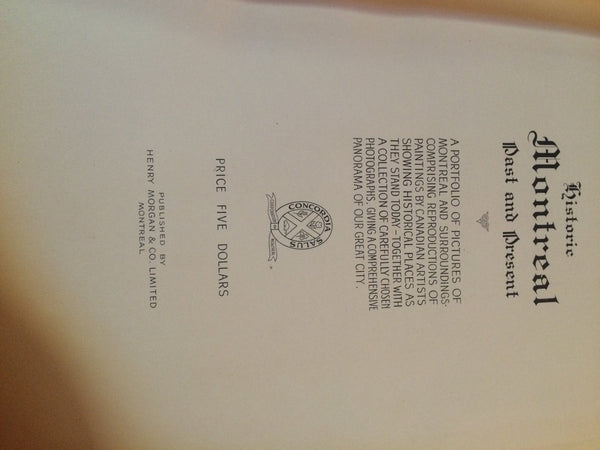 Historic Montreal Past and Present, a portfolio of pictures of Montreal and surroundings - comprising reproductions of paintings by Canadian artists showing historical places as they stand today - Wide World Maps & MORE! - Book - Wide World Maps & MORE! - Wide World Maps & MORE!