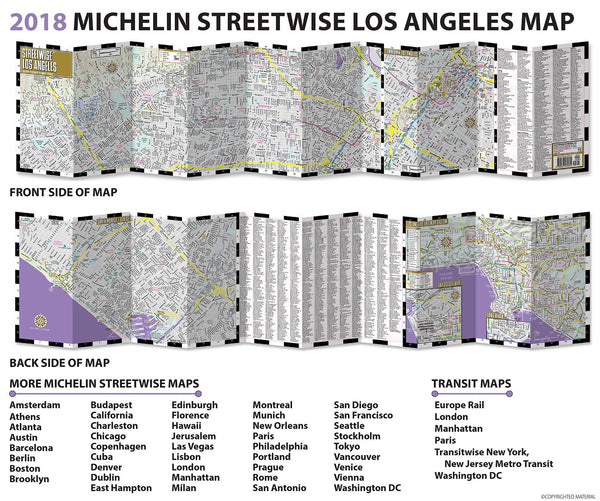 2018 Streetwise Los Angeles Map - Laminated City Center Street Map of Los Angeles, California (Michelin Streetwise Maps) - Wide World Maps & MORE!