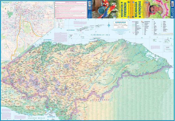 Nicaragua & Honduras Travel Reference Map (Waterproof) 1:700,000 - Wide World Maps & MORE!